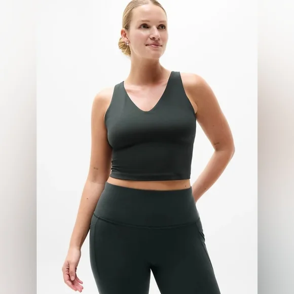 Athleta Transcend V Neck Crop Bra - Picture 1 of 3